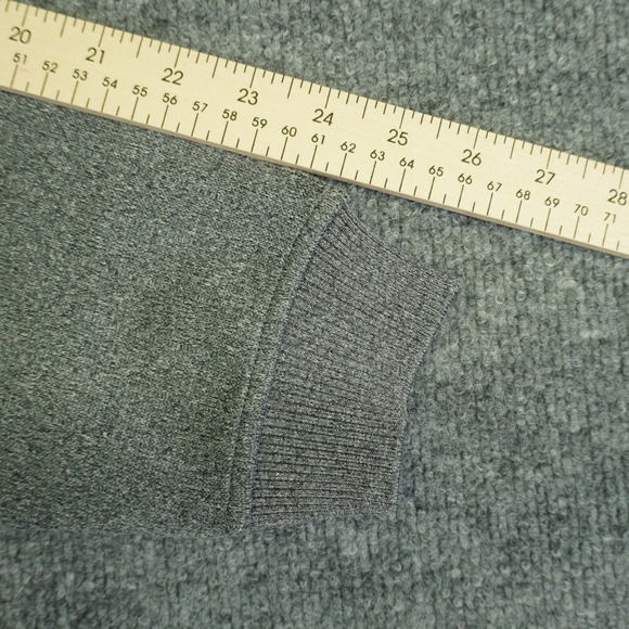 FootJoy Pullover Mens Medium Gray Ribbed Quarter Zip Myrtlewood Embroidery Golf - Picture 12 of 14